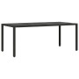 Juego de comedor de jardín de 7 piezas de con cojines de polirratán negro de , Sillas de jardín - Ref: Foro24-3334859, Precio...