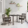 Conjunto de comedor de jardín de 3 piezas con cojines marrón de poliratán de , Sillas de jardín - Ref: Foro24-3334863, Precio...