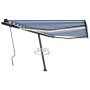Toldo manual retráctil con LED azul y blanco 400x350 cm de vidaXL, Toldos - Ref: Foro24-3069821, Precio: 535,01 €, Descuento: %