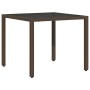 Conjunto de comedor de jardín de 3 piezas con cojines marrón de poliratán de , Sillas de jardín - Ref: Foro24-3334863, Precio...