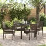 Conjunto de Comedor de Jardín de 5 Piezas con Cojines Marrón de Poliratán de , Sillas de jardín - Ref: Foro24-3334864, Precio...
