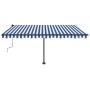 Toldo manual retráctil con LED azul y blanco 400x350 cm de vidaXL, Toldos - Ref: Foro24-3069821, Precio: 535,01 €, Descuento: %