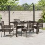 Conjunto de comedor de jardín de 5 piezas con cojines de ratán sintético marrón de , Sillas de jardín - Ref: Foro24-3334865, ...