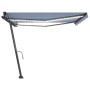 Toldo manual retráctil con LED azul y blanco 400x350 cm de vidaXL, Toldos - Ref: Foro24-3069821, Precio: 535,01 €, Descuento: %