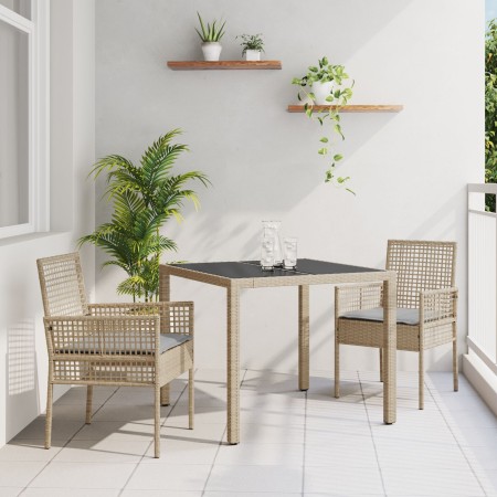 Juego de 2 Beige Poliratán 90 x 90 x 75 cm de , Sillas de jardín - Ref: Foro24-3334879, Precio: 208,60 €, Descuento: %