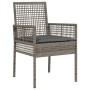 Juego de 6 Gris, Negro de , Sillas de jardín - Ref: Foro24-3334878, Precio: 763,69 €, Descuento: %