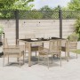 Conjunto de Comedor de Jardín de 5 Piezas con Cojines Beige de Poliratán de , Sillas de jardín - Ref: Foro24-3334881, Precio:...