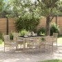 Conjunto de Comedor de Jardín de 7 Piezas con Cojines Beige de Poliratán de , Sillas de jardín - Ref: Foro24-3334882, Precio:...
