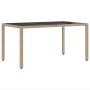 Conjunto de Comedor de Jardín de 7 Piezas con Cojines Beige de Poliratán de , Sillas de jardín - Ref: Foro24-3334882, Precio:...