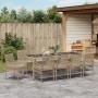 Juego de Comedor de Jardín de 11 Piezas con Cojines Beige Poliratán de , Sillas de jardín - Ref: Foro24-3334886, Precio: 810,...