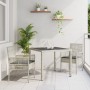 Conjunto de Comedor de Jardín de 3 Piezas con Cojines Gris Claro de Poliratán de , Sillas de jardín - Ref: Foro24-3334895, Pr...