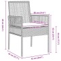 Set de Comedor de Jardín de 5 Piezas con Cojines Gris Claro de Poliratán de , Sillas de jardín - Ref: Foro24-3334896, Precio:...