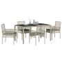 Conjunto de Comedor de Jardín de 5 Piezas con Cojines Gris Claro de Poliratán de , Sillas de jardín - Ref: Foro24-3334897, Pr...