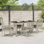 Conjunto de Comedor de Jardín de 5 Piezas con Cojines Gris Claro de Poliratán de , Sillas de jardín - Ref: Foro24-3334897, Pr...