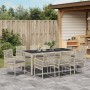Conjunto de Comedor de Jardín de 9 Piezas Gris Claro Poliratán de , Sillas de jardín - Ref: Foro24-3334900, Precio: 565,83 €,...