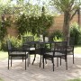 Juego de comedor de jardín de 5 piezas negro de poliratán de , Sillas de jardín - Ref: Foro24-3334924, Precio: 307,55 €, Desc...