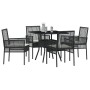 Juego de comedor de jardín de 5 piezas negro de poliratán de , Sillas de jardín - Ref: Foro24-3334924, Precio: 307,55 €, Desc...