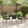 Conjunto de Comedor de Jardín de 3 Piezas Marrón Ratán Poliéster de , Sillas de jardín - Ref: Foro24-3334925, Precio: 189,45 ...