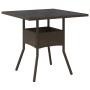 Conjunto de Comedor de Jardín de 3 Piezas Marrón Ratán Poliéster de , Sillas de jardín - Ref: Foro24-3334925, Precio: 189,45 ...