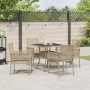 Juego de Comedor de Jardín de 5 Piezas Beige de Ratán Polímero de , Sillas de jardín - Ref: Foro24-3334930, Precio: 301,92 €,...