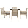 Juego de Comedor de Jardín de 5 Piezas Beige de Ratán Polímero de , Sillas de jardín - Ref: Foro24-3334930, Precio: 301,92 €,...