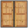 Set de Comedor de 3 Piezas para Jardín con Cojines Negros de Poliratán de , Sillas de jardín - Ref: Foro24-3334935, Precio: 2...