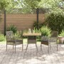 Conjunto de Comedor de Jardín de 3 Piezas con Cojines Gris Ratán Polímero de , Sillas de jardín - Ref: Foro24-3334937, Precio...