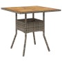Juego de Comedor de Jardín de 5 Piezas con Cojines Gris Poliratán de , Sillas de jardín - Ref: Foro24-3334938, Precio: 296,28...