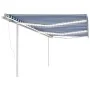 Toldo manual retráctil con LED azul y blanco 6x3,5 m de vidaXL, Toldos - Ref: Foro24-3070081, Precio: 862,03 €, Descuento: %