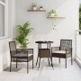 Juego de Comedor de Jardín de 3 Piezas Marrón Ratán Poliéster de , Sillas de jardín - Ref: Foro24-3334943, Precio: 162,21 €, ...