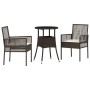 Juego de Comedor de Jardín de 3 Piezas Marrón Ratán Poliéster de , Sillas de jardín - Ref: Foro24-3334943, Precio: 162,21 €, ...