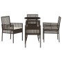 Juego de Comedor de Jardín de 5 Piezas Marrón Polirratán de , Sillas de jardín - Ref: Foro24-3334944, Precio: 270,07 €, Descu...