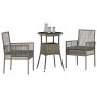 Juego de Comedor de Jardín de 3 Piezas Gris Ratán Sintético de , Sillas de jardín - Ref: Foro24-3334945, Precio: 163,20 €, De...