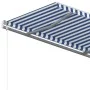 Einziehbare manuelle Markise mit blauem und weißem Gestänge 3,5x2,5 m von vidaXL, Markisen - Ref: Foro24-3069916, Preis: 497,...