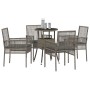Conjunto de Comedor de Jardín de 5 Piezas Gris Poliratán de , Sillas de jardín - Ref: Foro24-3334946, Precio: 271,11 €, Descu...