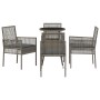 Conjunto de Comedor de Jardín de 5 Piezas Gris Poliratán de , Sillas de jardín - Ref: Foro24-3334946, Precio: 271,11 €, Descu...