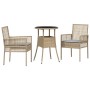 Juego de Comedor de Jardín Set de 3 Beige Mimbre, Vidrio Duradero de , Sillas de jardín - Ref: Foro24-3334947, Precio: 166,16...
