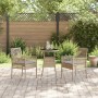 Juego de Comedor de Jardín Set de 3 Beige Mimbre, Vidrio Duradero de , Sillas de jardín - Ref: Foro24-3334947, Precio: 166,16...
