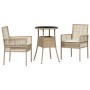 Juego de Comedor de Jardín de 3 Piezas Beige Polirratán de , Sillas de jardín - Ref: Foro24-3334949, Precio: 165,70 €, Descue...