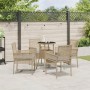 Conjunto de Comedor de Jardín de 5 Piezas Beige Polirratán de , Sillas de jardín - Ref: Foro24-3334948, Precio: 274,91 €, Des...