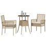 Juego de Comedor de Jardín de 3 Piezas Beige Polirratán de , Sillas de jardín - Ref: Foro24-3334949, Precio: 165,70 €, Descue...