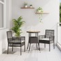 Juego de Comedor de Jardín de 3 Piezas Negro Poliratán de , Sillas de jardín - Ref: Foro24-3334951, Precio: 166,99 €, Descuen...