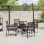 Conjunto de muebles de comedor Conjunto de 5 Negro Ratán, Poliéster de , Sillas de jardín - Ref: Foro24-3334952, Precio: 270,...