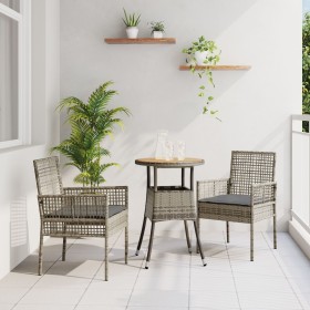Conjunto de Muebles de Comedor Conjunto de 3 Gris Ratán, Metal de , Sillas de jardín - Ref: Foro24-3334953, Precio: 168,50 €,...