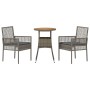 Conjunto de Muebles de Comedor Conjunto de 3 Gris Ratán, Metal de , Sillas de jardín - Ref: Foro24-3334953, Precio: 168,50 €,...