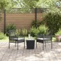 Conjunto Bistro de Jardín de 3 Piezas con Cojines en Ratan Sintético Negro de , Sillas de jardín - Ref: Foro24-3334955, Preci...