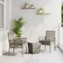Set de Bistro de Jardín de 3 Piezas con Cojines en Gris de Poliratán de , Sillas de jardín - Ref: Foro24-3334957, Precio: 158...