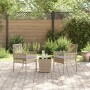 Conjunto de bistro de jardín de 3 piezas con cojines Beige de polirratán de , Sillas de jardín - Ref: Foro24-3334958, Precio:...