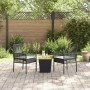 Conjunto de Bistro de Jardín de 3 Piezas con Cojines Ratan de Polipropileno Negro de , Sillas de jardín - Ref: Foro24-3334960...