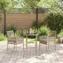 Conjunto de Bistro de Jardín de 3 Piezas con Cojines Beige de Poliratán de , Sillas de jardín - Ref: Foro24-3334965, Precio: ...